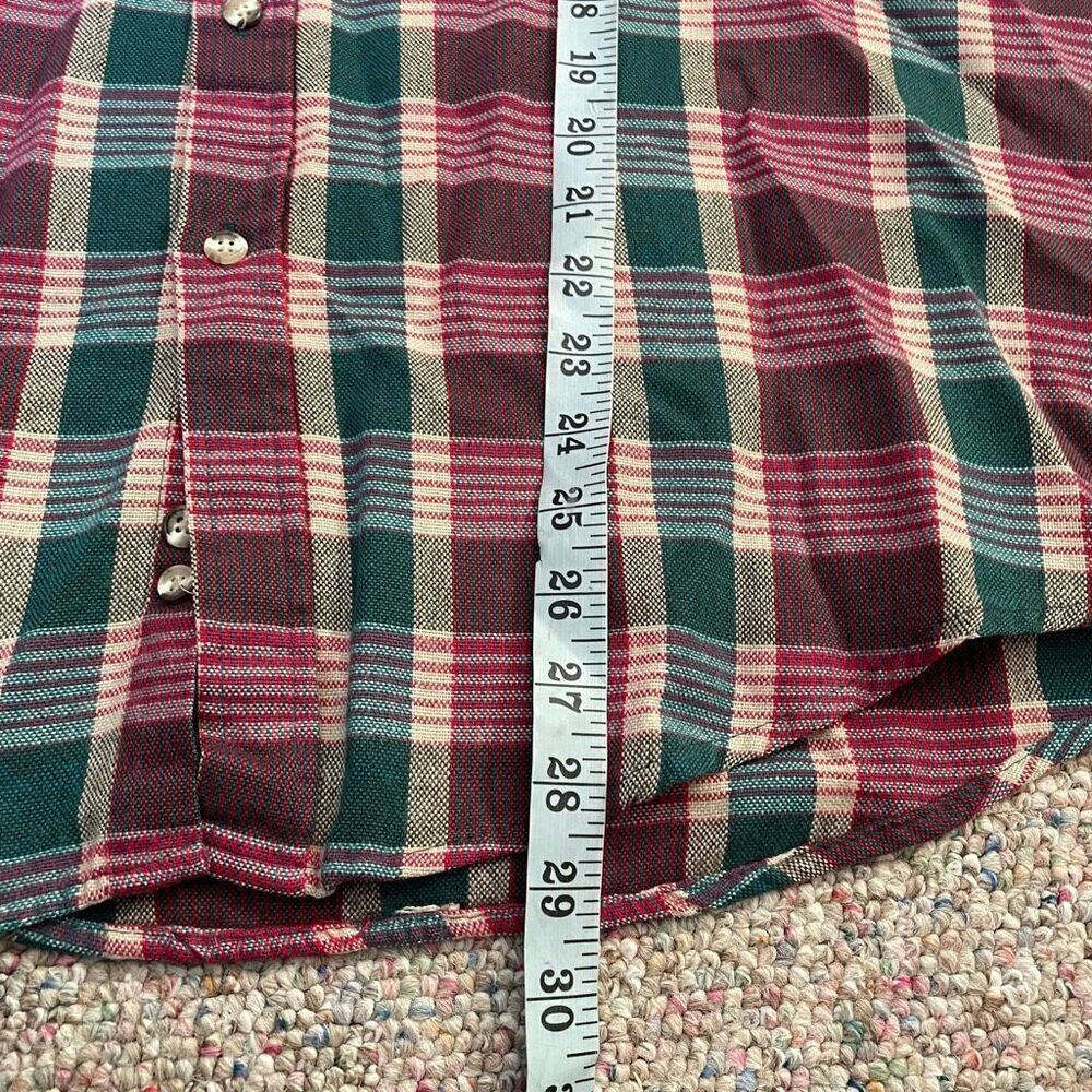 Vintage Plaid Flannel Button Down Shirt 1970s 1980s - Picture 6 of 6